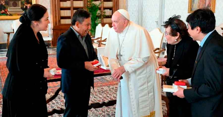 Papa Francisco recibe en audiencia al vicepresidente David Choquehuanca